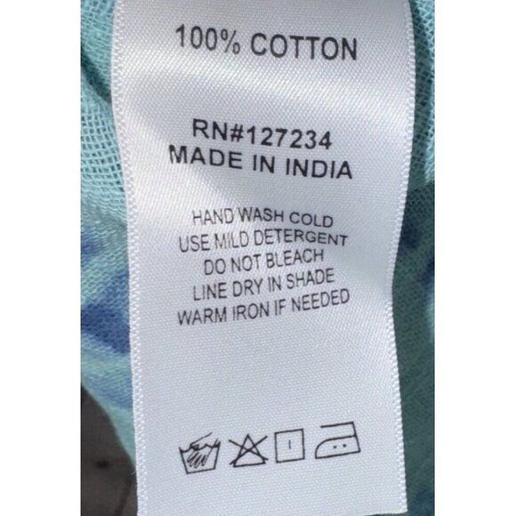 AMITA NATIHANI V-Neck Swim Cover-Up Tunic Top Tie-Dye Cotton Women's Medium - Picture 5 of 8